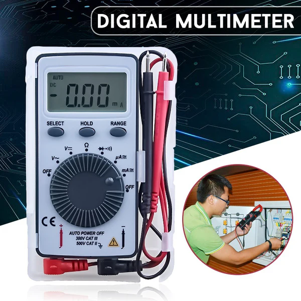 Multimeter: Mini Digital Pocket Meter Tester (White) with Plastic Case - Image 15