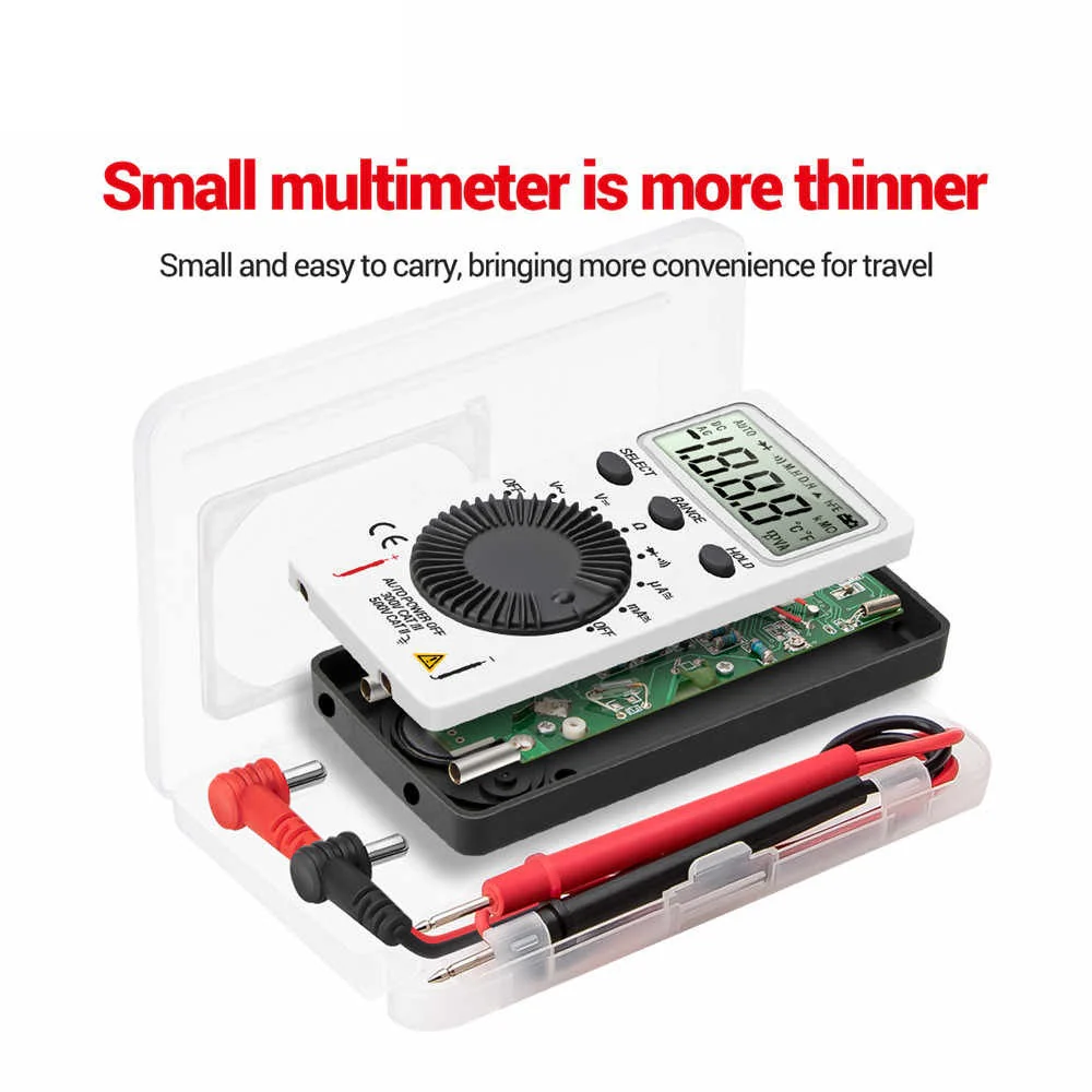 Multimeter: Mini Digital Pocket Meter Tester (White) with Plastic Case - Image 8