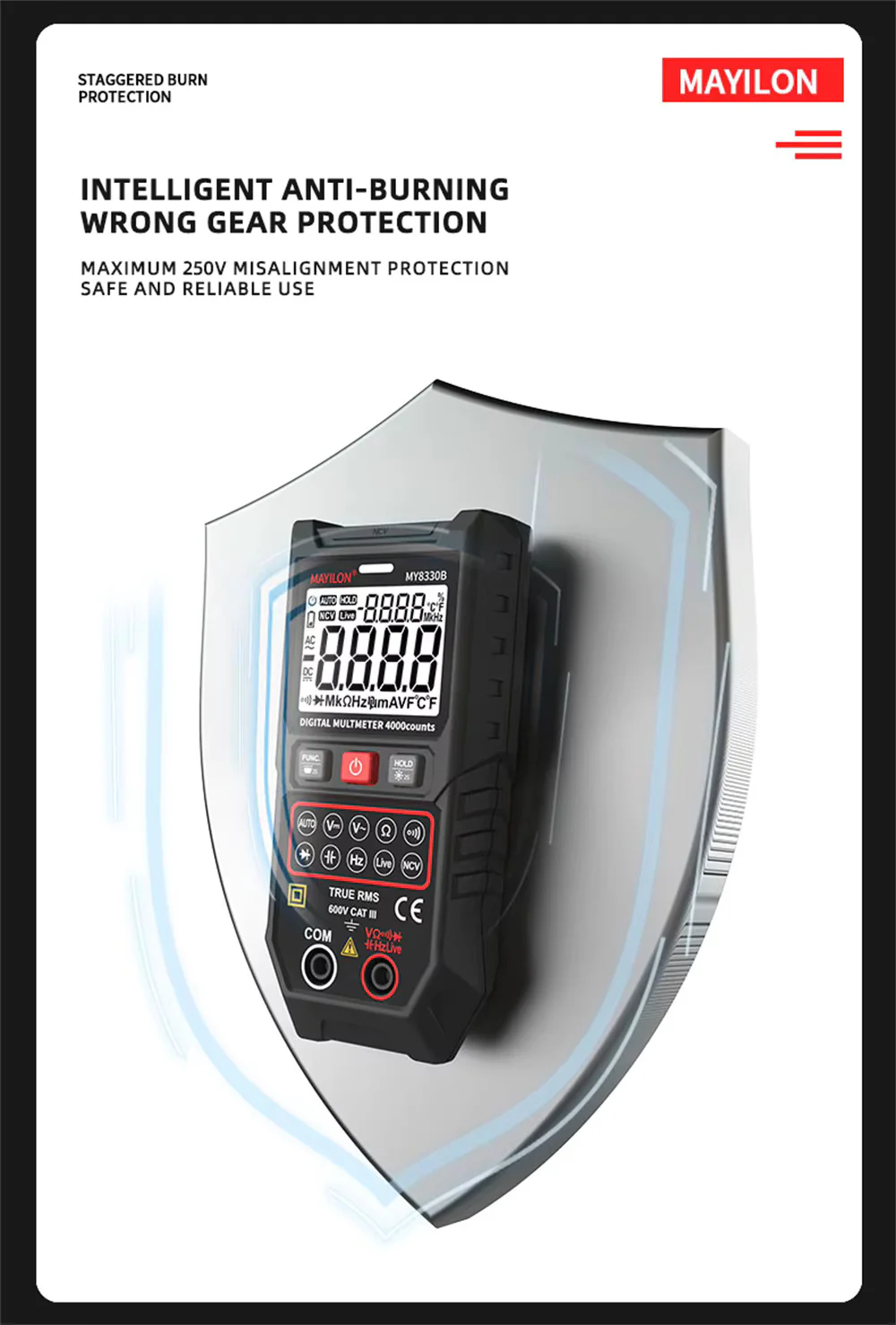 MY8330 Professional Digital Multimeter with Automatic Measuring Range - Image 11