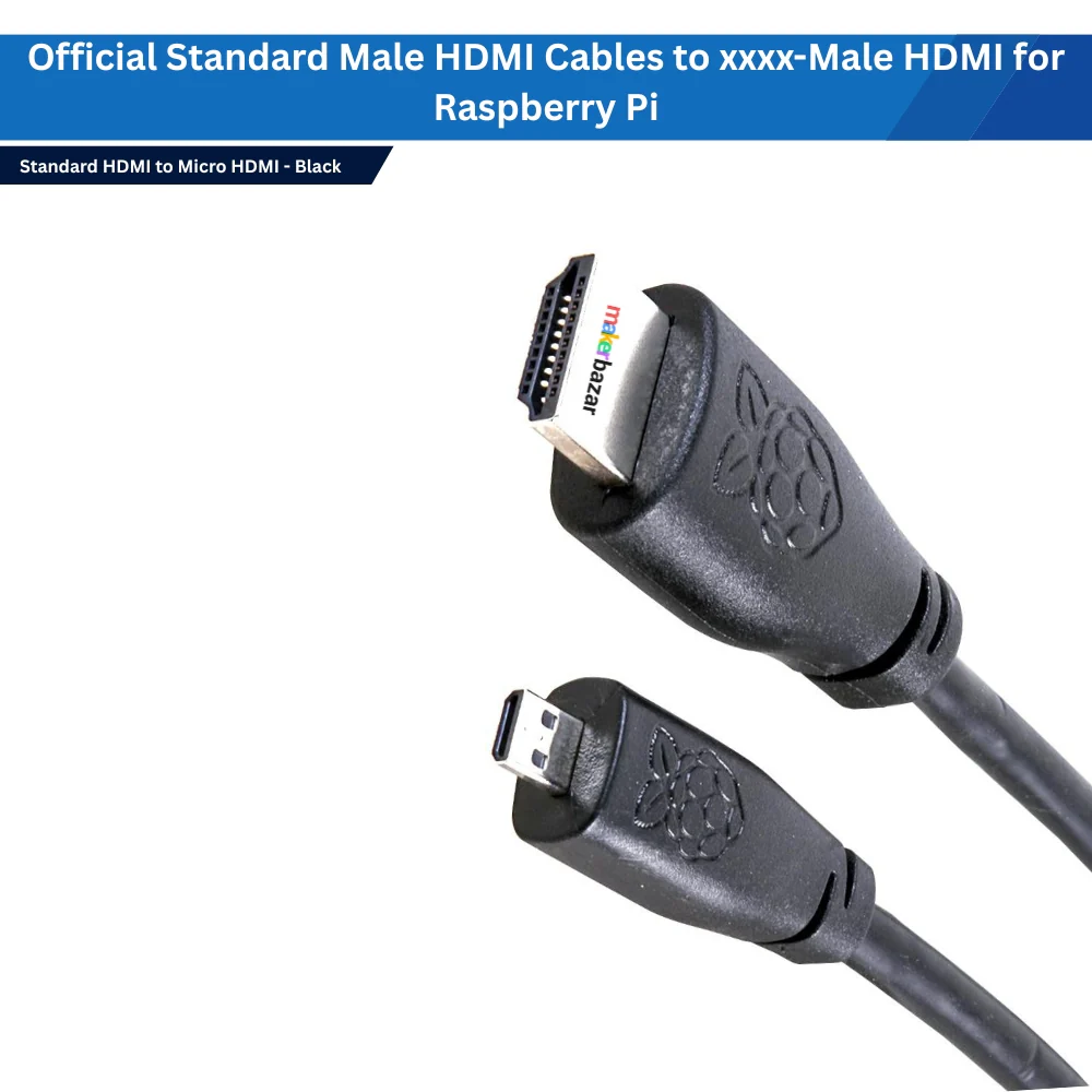 Official Standard Male HDMI Cables to xxxx-Male HDMI for Raspberry Pi - Image 2