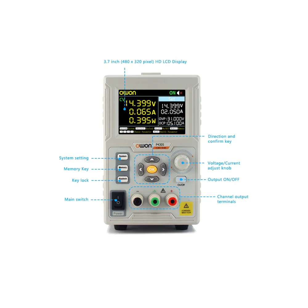Owon P4305 30V 5A Programmable DC Power Supply - Image 3
