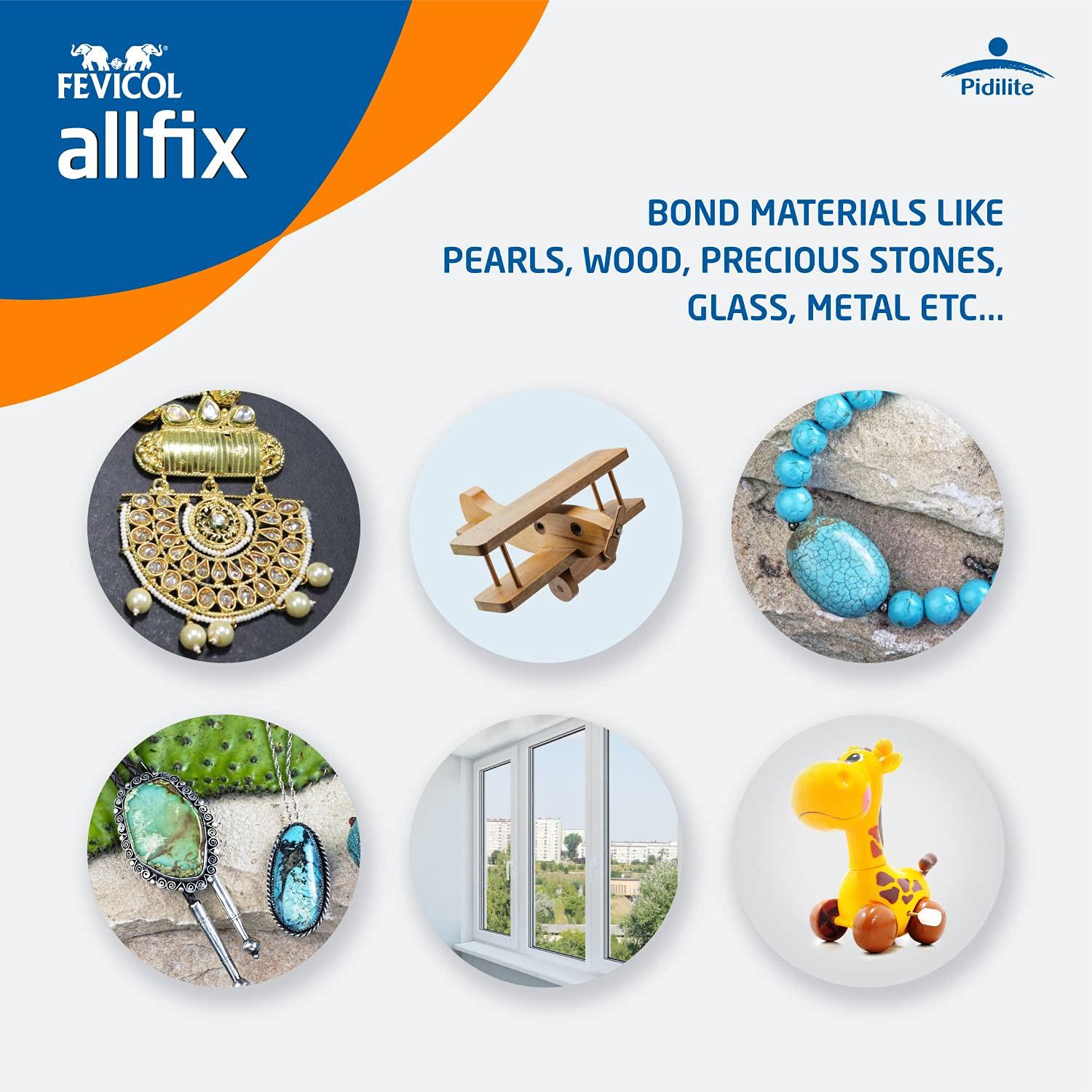 Pidilite Fevicol Multi-Purpose Allfix Clear & Non-Staining Adhesive (20ml) - Image 4