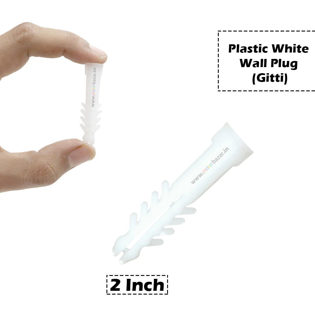 Plastic White Wall Plug (Gitti) - Image 5