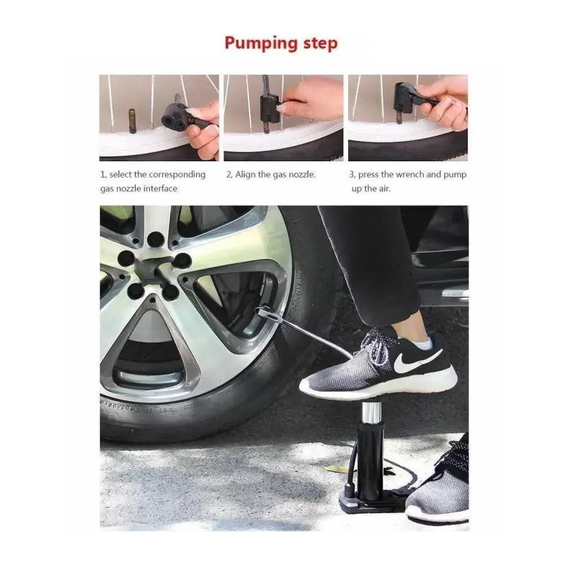 Portable Mini Foot Pump Inflator For Bike/Cars/Cycle/Ball - Image 9