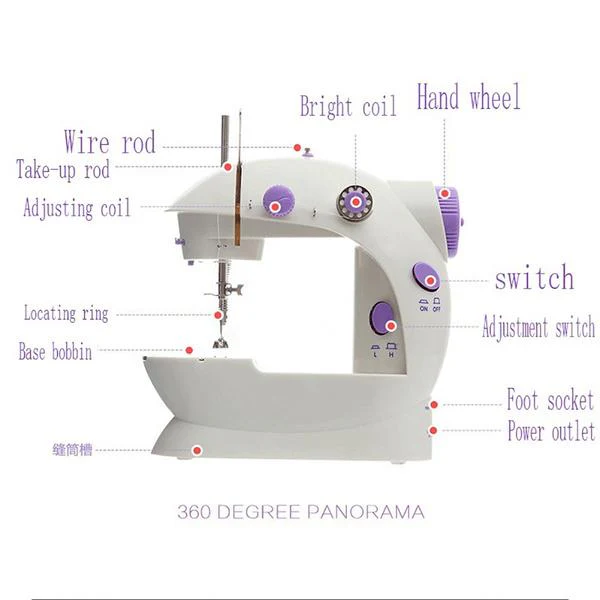 4-in-1 Semi-Automatic Portable Sewing Machine for Home/DIY - Image 10