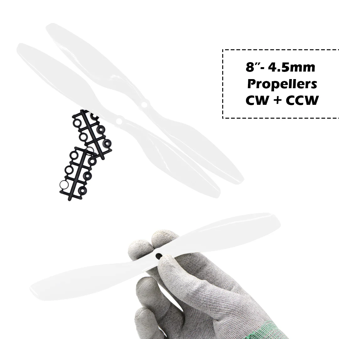 2-Blades 4.5mm Propellers For Drone/Quadcopters CW + CCW (1-Pair) - Image 22