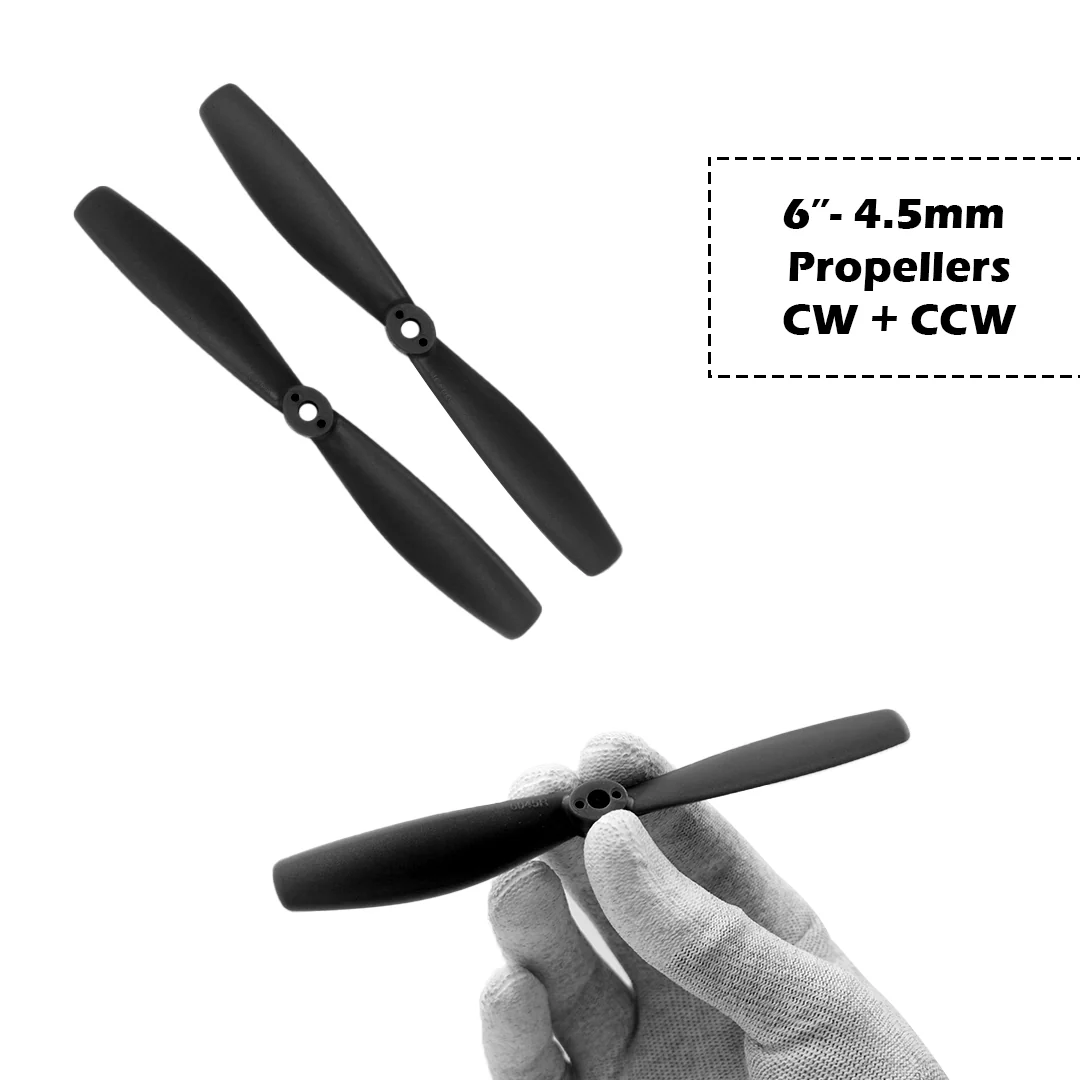 2-Blades 4.5mm Propellers For Drone/Quadcopters CW + CCW (1-Pair) - Image 3