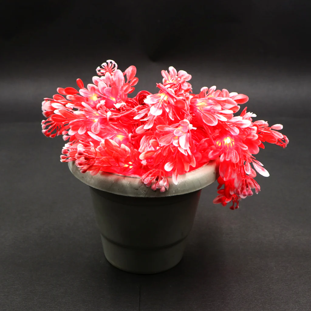 Red Leaves with White Tip 24 LED String Fairy Lights - Image 8