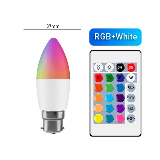 RGB+White AC LED Bulb with Remote - Image 11