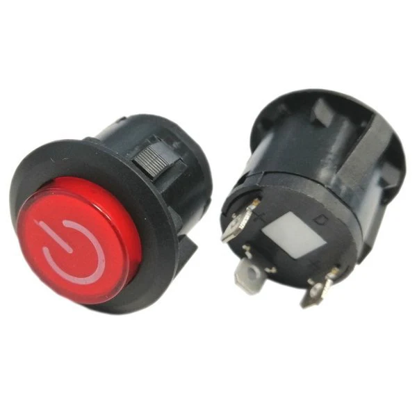 16A 250V Lock-Type Self-Locking Push Button Switch with Light - Image 2