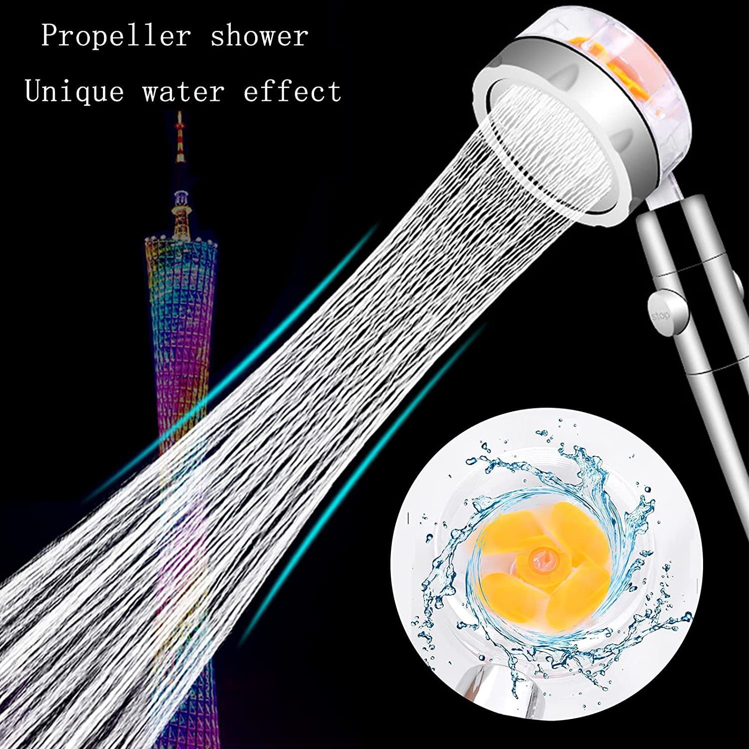 Handheld Shower Head With Fan - Image 2