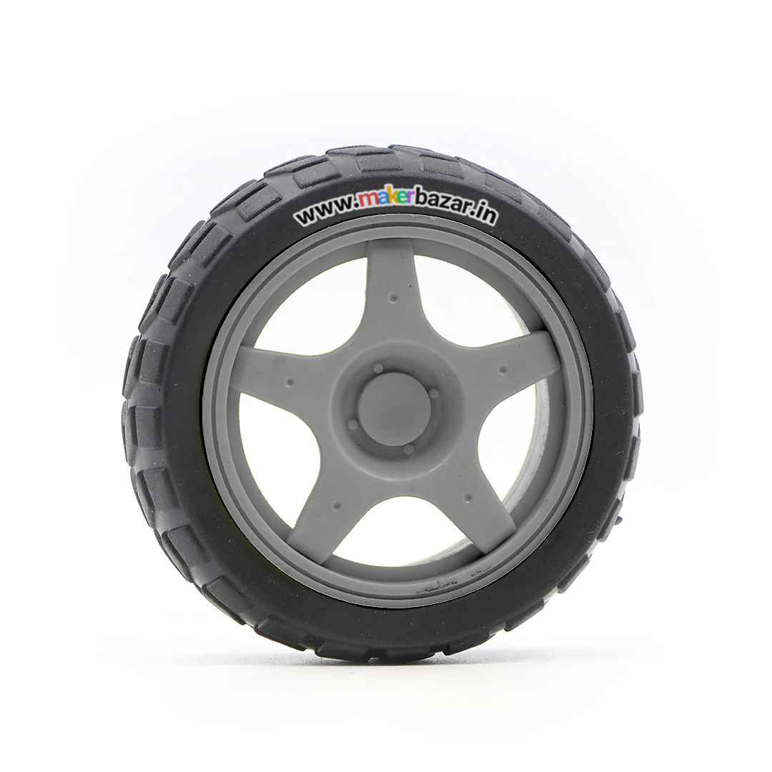65mmX28mm Robotic Rubber Tyre Wheel for BO Motors - Image 13