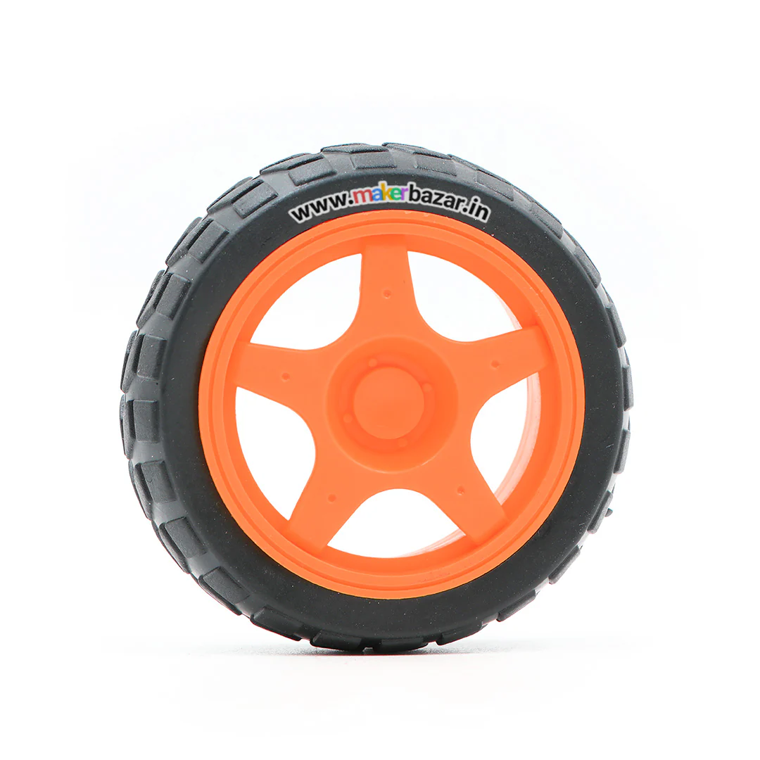 65mmX28mm Robotic Rubber Tyre Wheel for BO Motors - Image 8