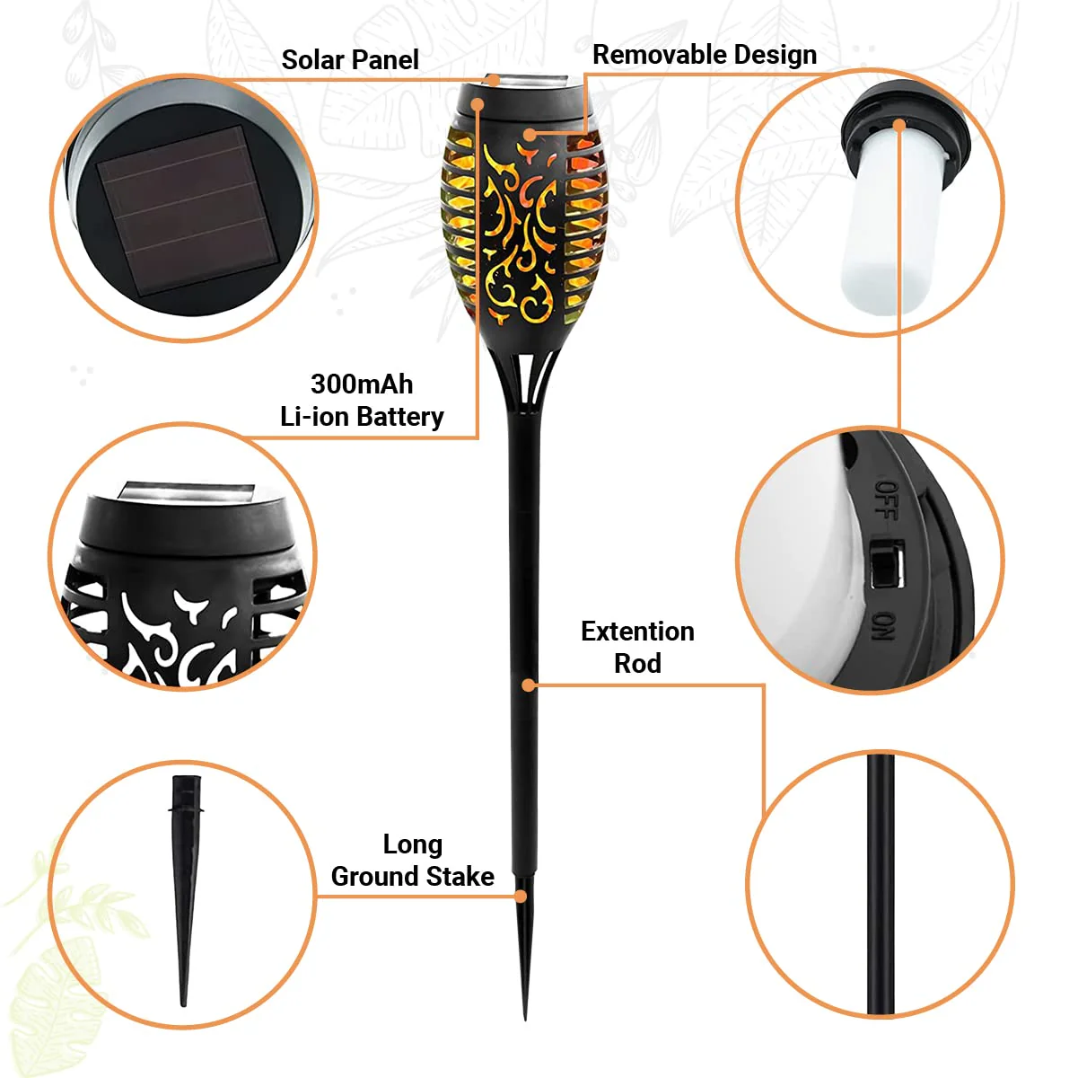 [Type 1] Solar Lamp Flickering Flame Light for Home and Outdoor - Image 10
