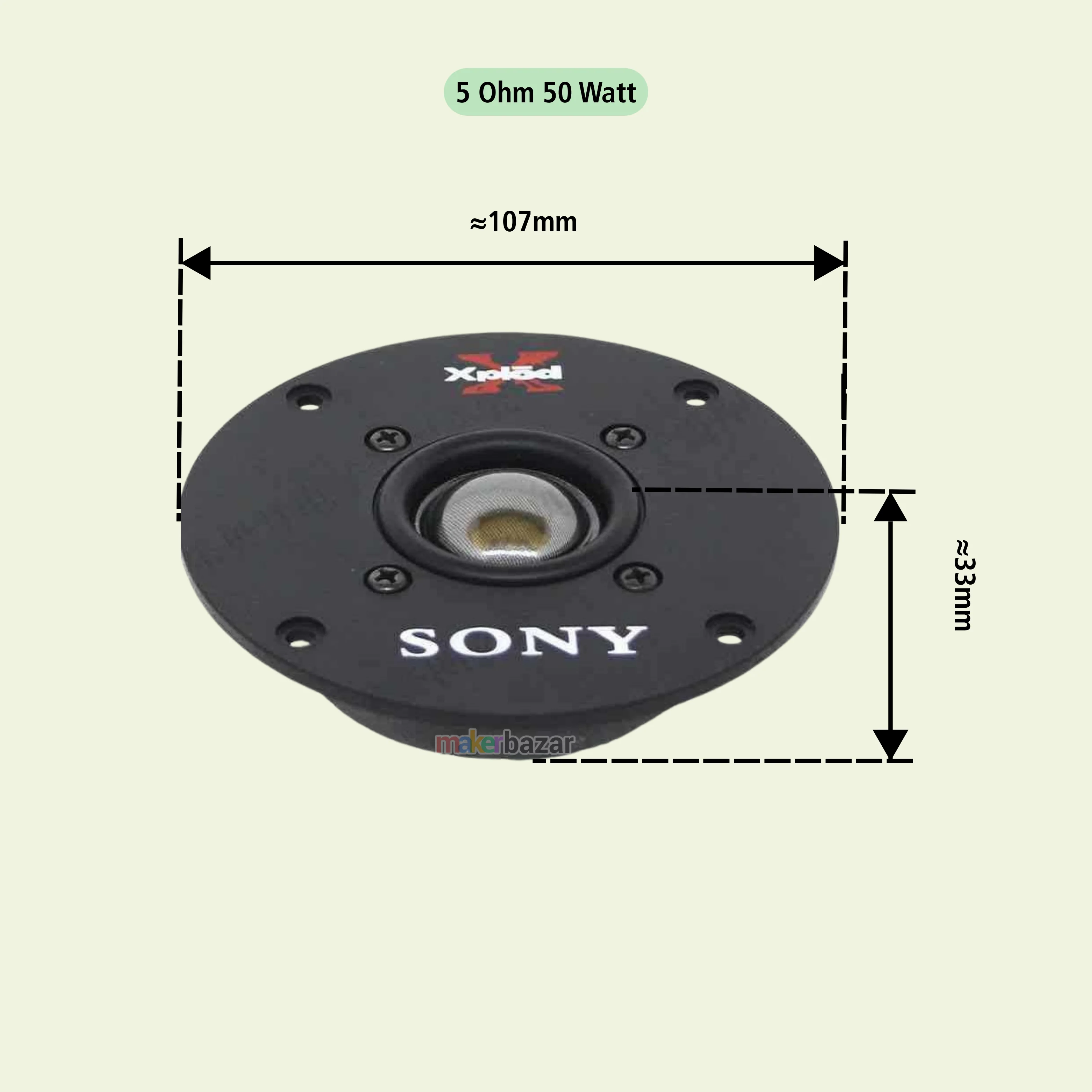 4.25 inch Titanium Film Tweeter Speaker HiFi Audio - Compatible with Sony Xplod - Image 2