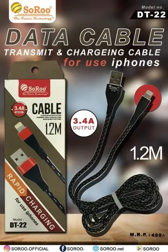 SoRoo: DT-22 3.4A USB-A to Lightning Fast Charging Cable for iPhone - Image 2