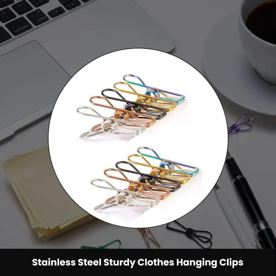 Stainless Steel Sturdy Clothes Hanging Clips - Image 2
