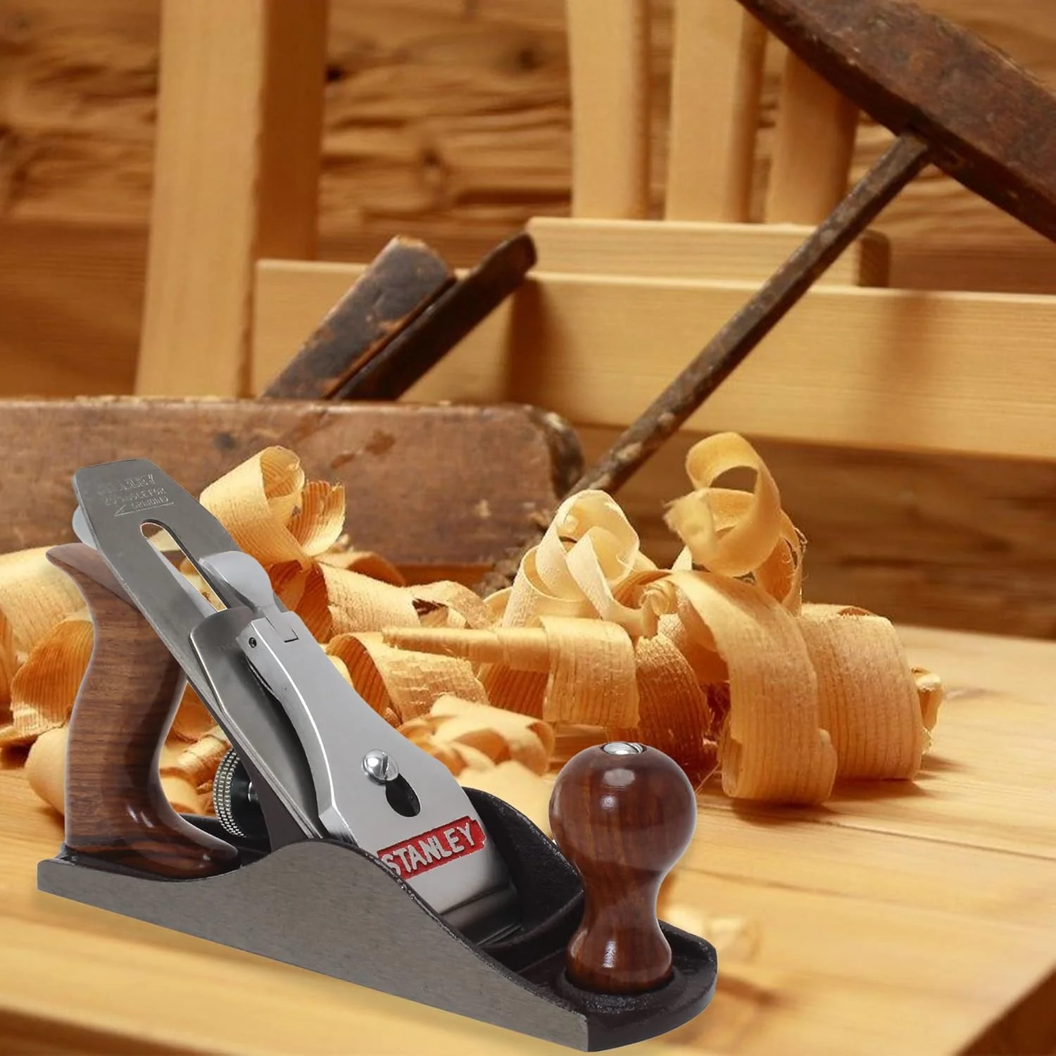 Stanley Wooden-Handle Smoothing Planer Tool