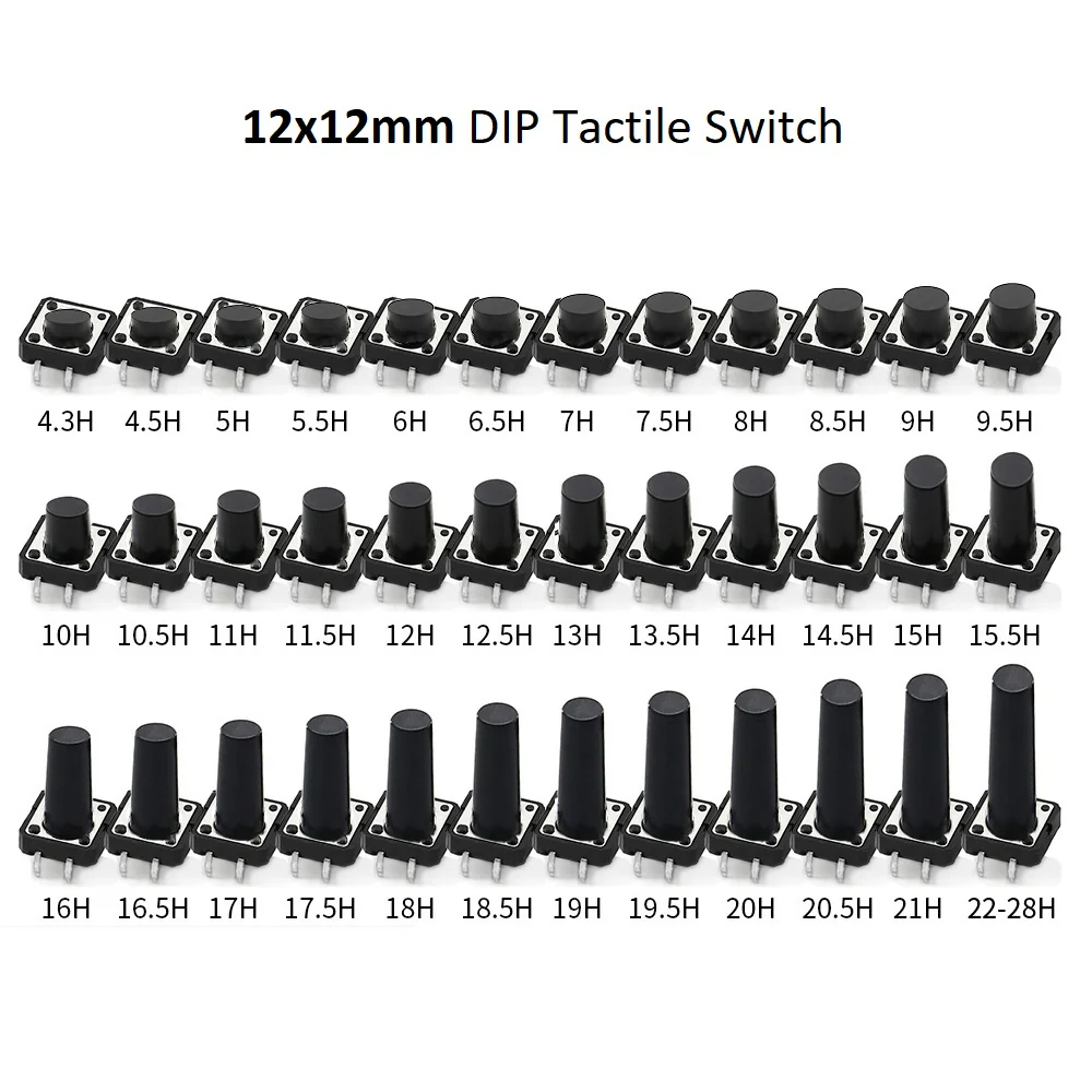 12x12mm Tactile Push Button DIP Switch
