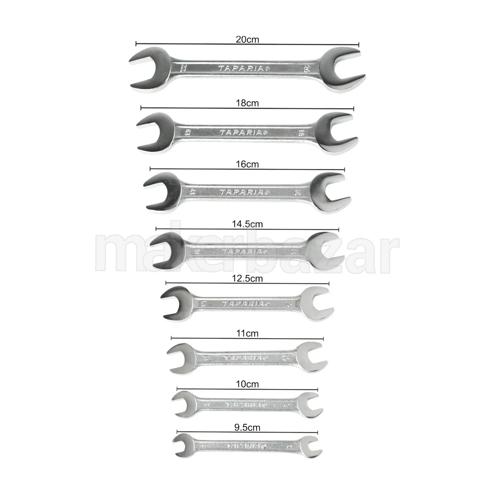 Taparia DEP-08 8pcs Double Ended Open Wrench Spanner Set 6x7 - 20x22 - Image 6
