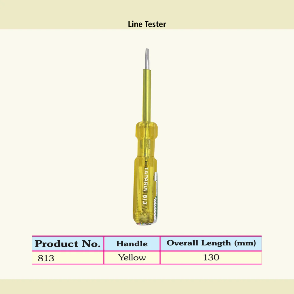 Taparia Line Tester – High Quality Electric Test Screwdriver - Image 3