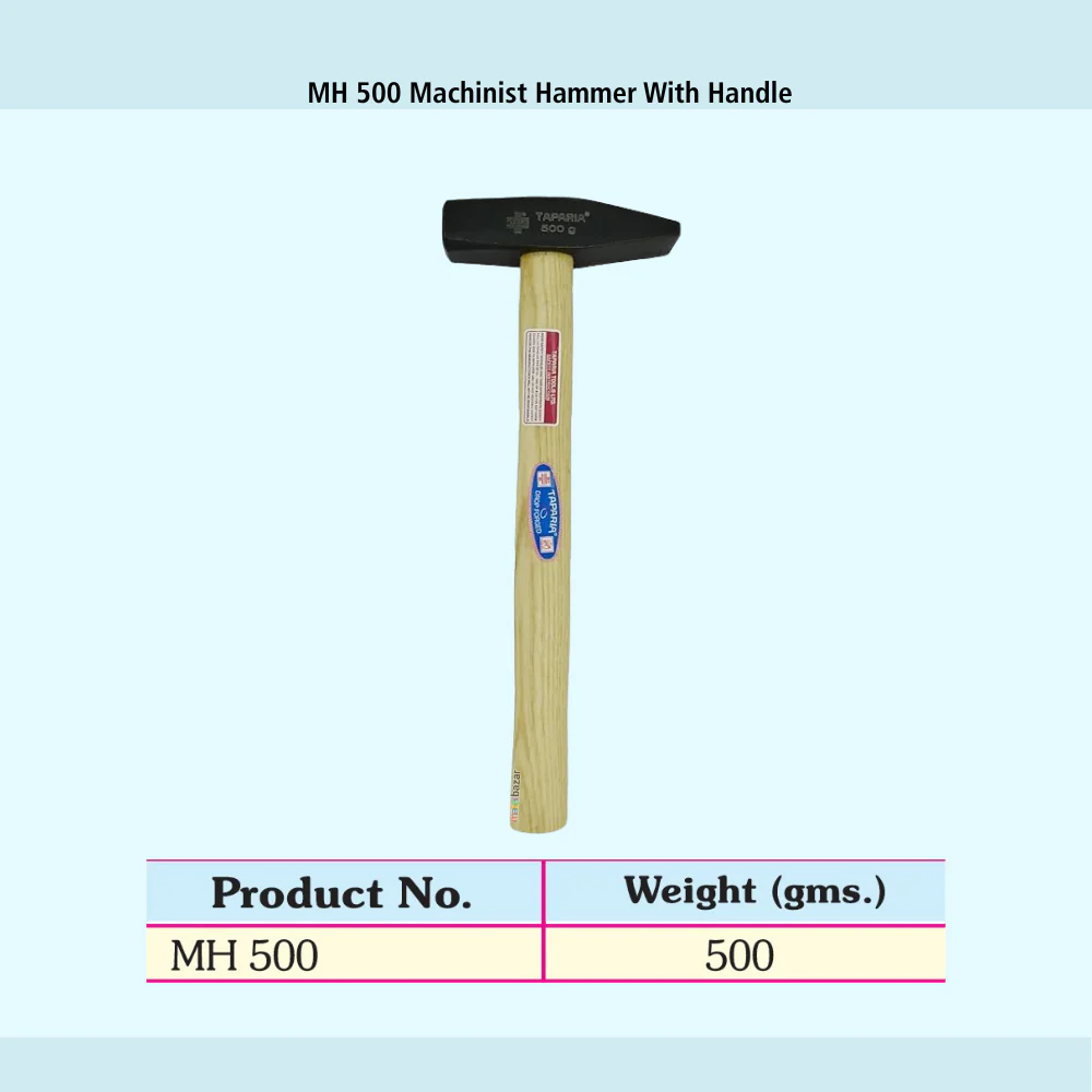 Taparia Machinist Hammer with Wooden Handle - Image 7