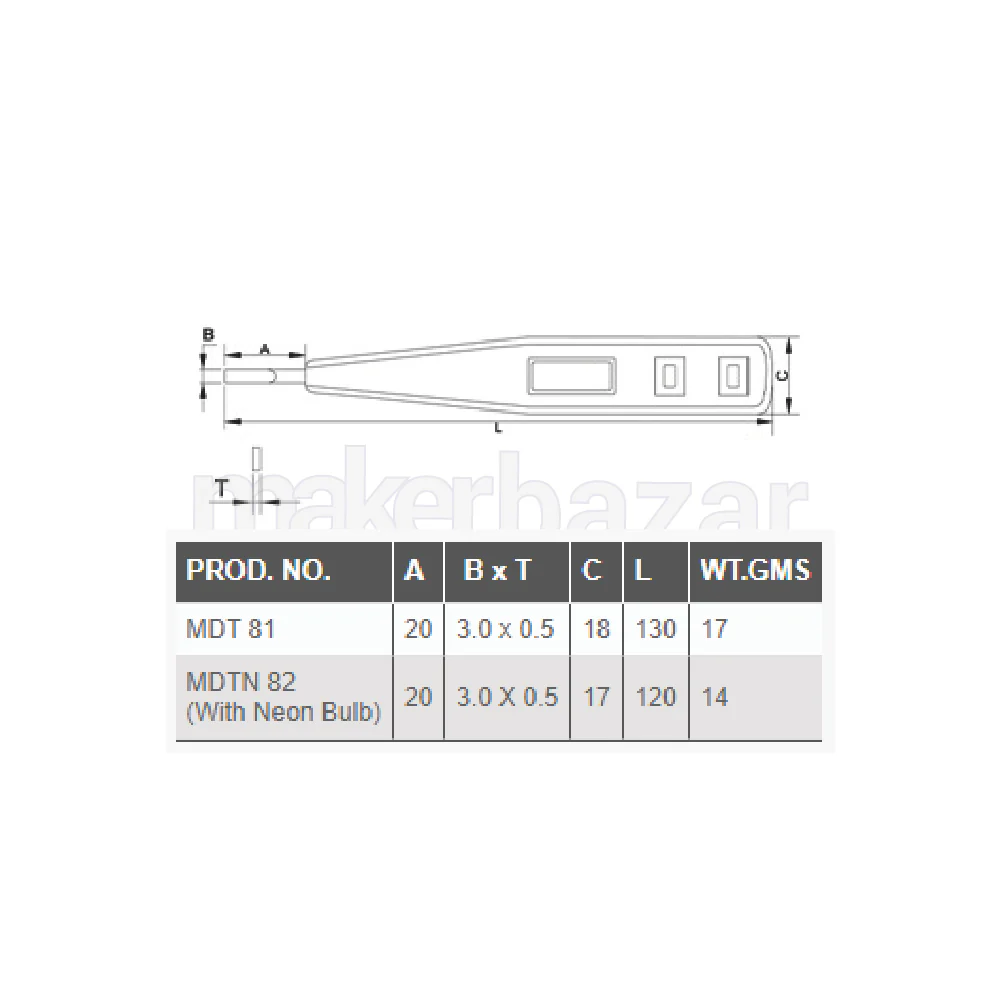 Taparia: MDT81 Multipurpose Digital Line Tester With LCD Display 130mm/5.1inch - Image 7