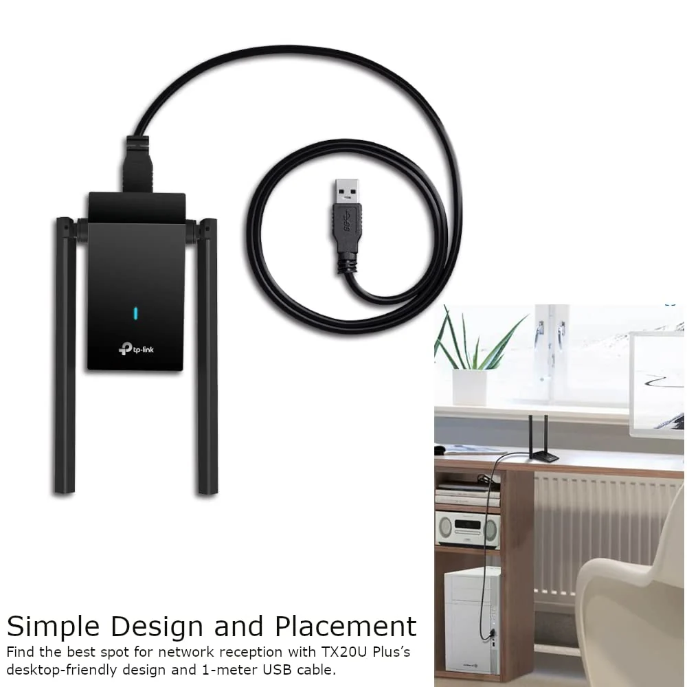 TP-Link AX1800 Wi-Fi 6 Dual Antennas High Gain Wireless USB 3.0 Adapter - Image 3