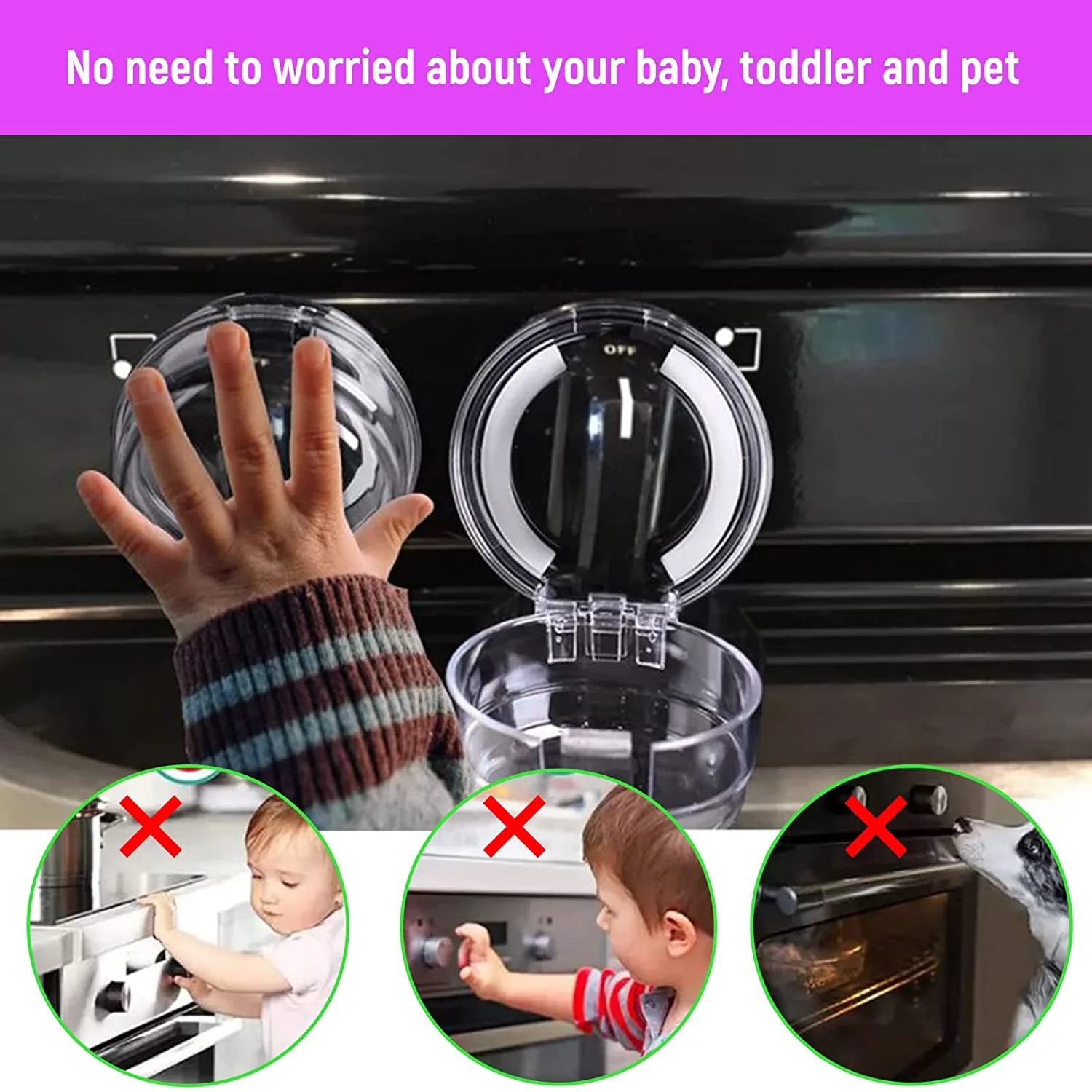 Transparent Gas Stove Knob Cover for Child Safety - Image 7