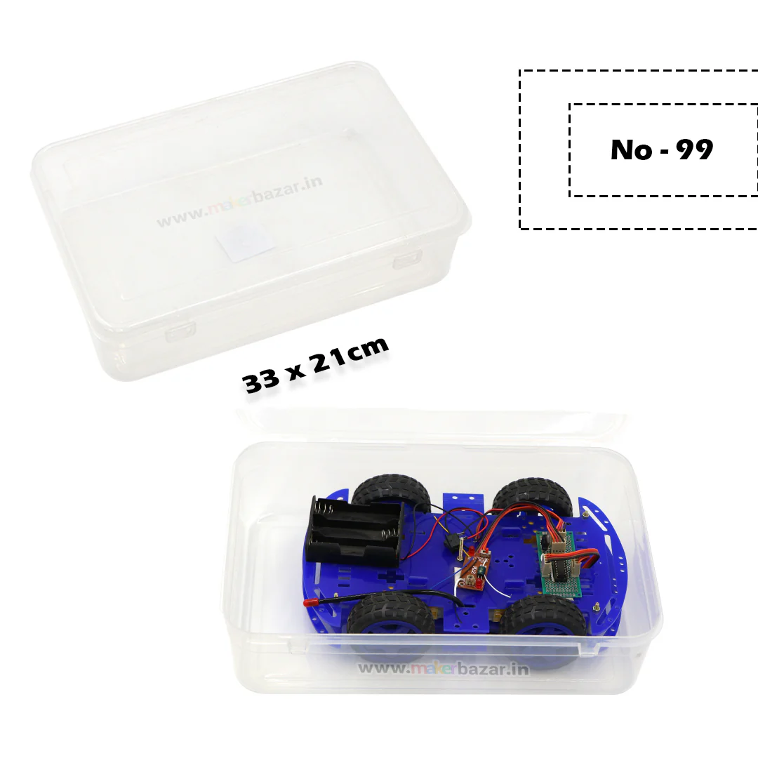 Transparent Rectangular Plastic Box with Attached Lid - Image 11