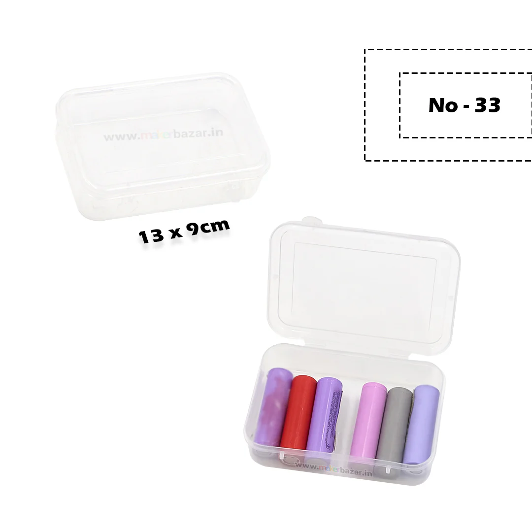 Transparent Rectangular Plastic Box with Attached Lid - Image 5