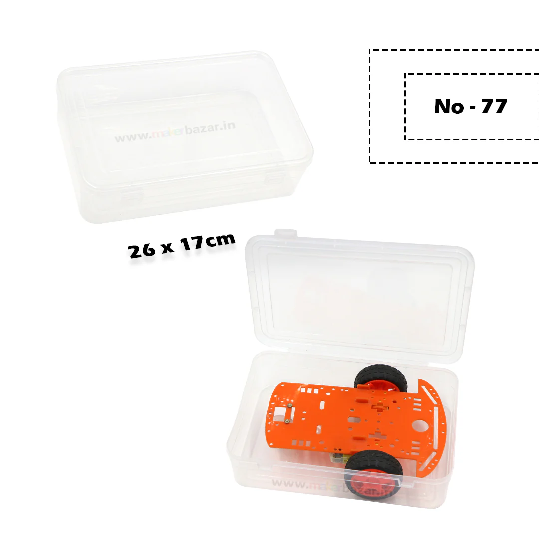 Transparent Rectangular Plastic Box with Attached Lid - Image 9