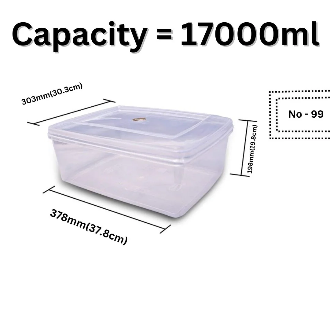 Deluxe Transparent Rectangular Plastic Box with Detachable Lid - Image 12