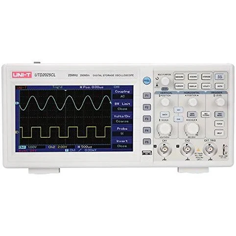 Uni-T UTD2052CL 50 MHz Digital Oscilloscope Analyser (DSO) 2 Channel 500Ms/s 7 inch TFT Display - Image 5