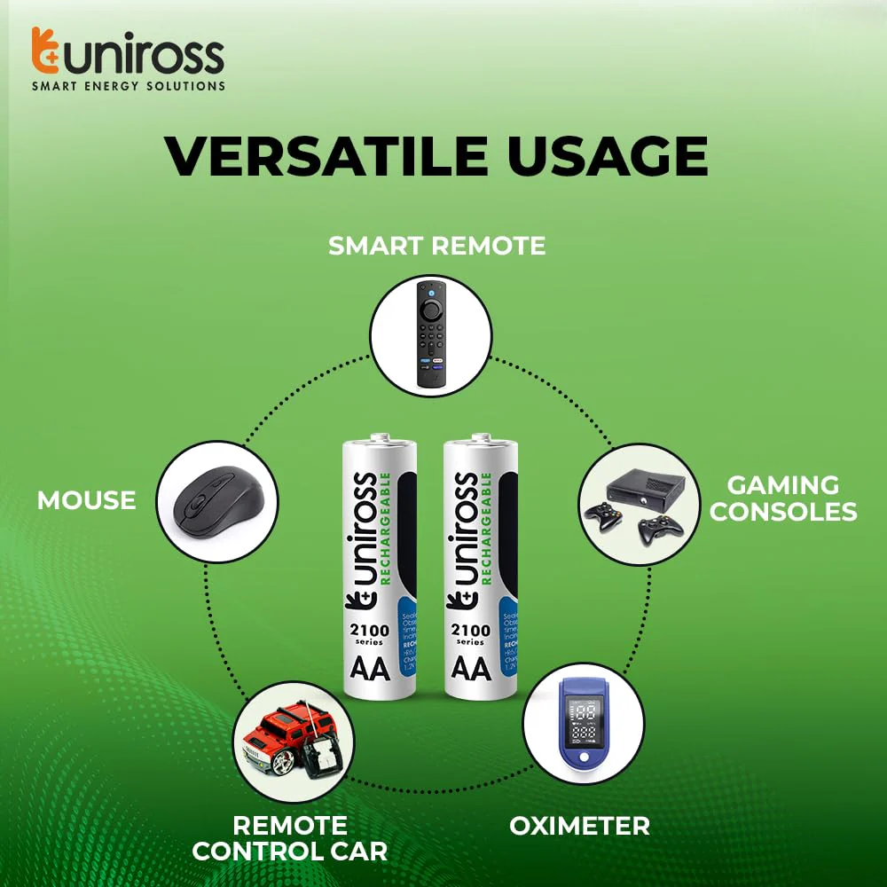 Eveready Uniross: Rechargeable AA Batteries Pack 1.2V NiMH - Image 4