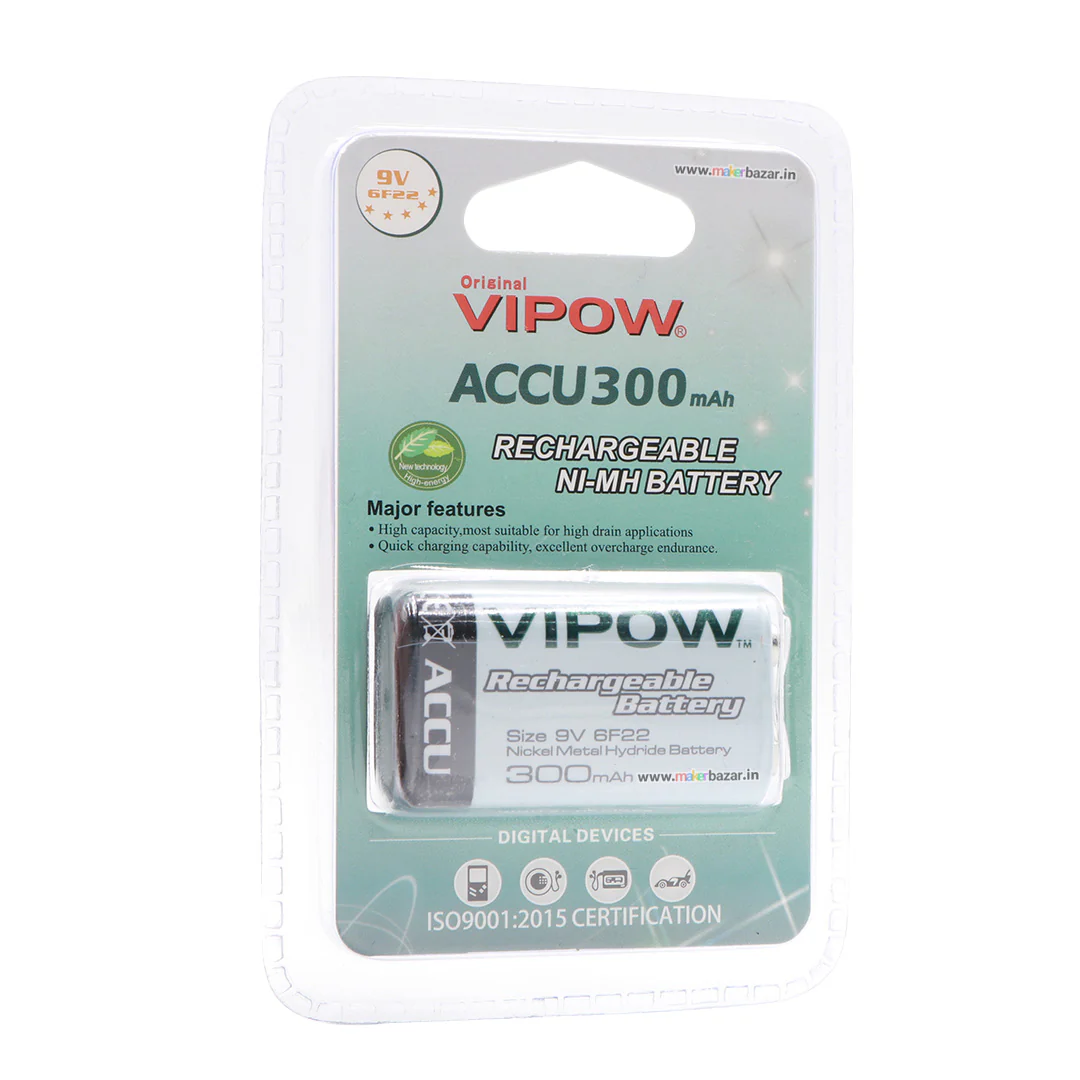 Vipow: ACCU 9Volt 300mAh Rechargeable NI-MH Battery - Image 7