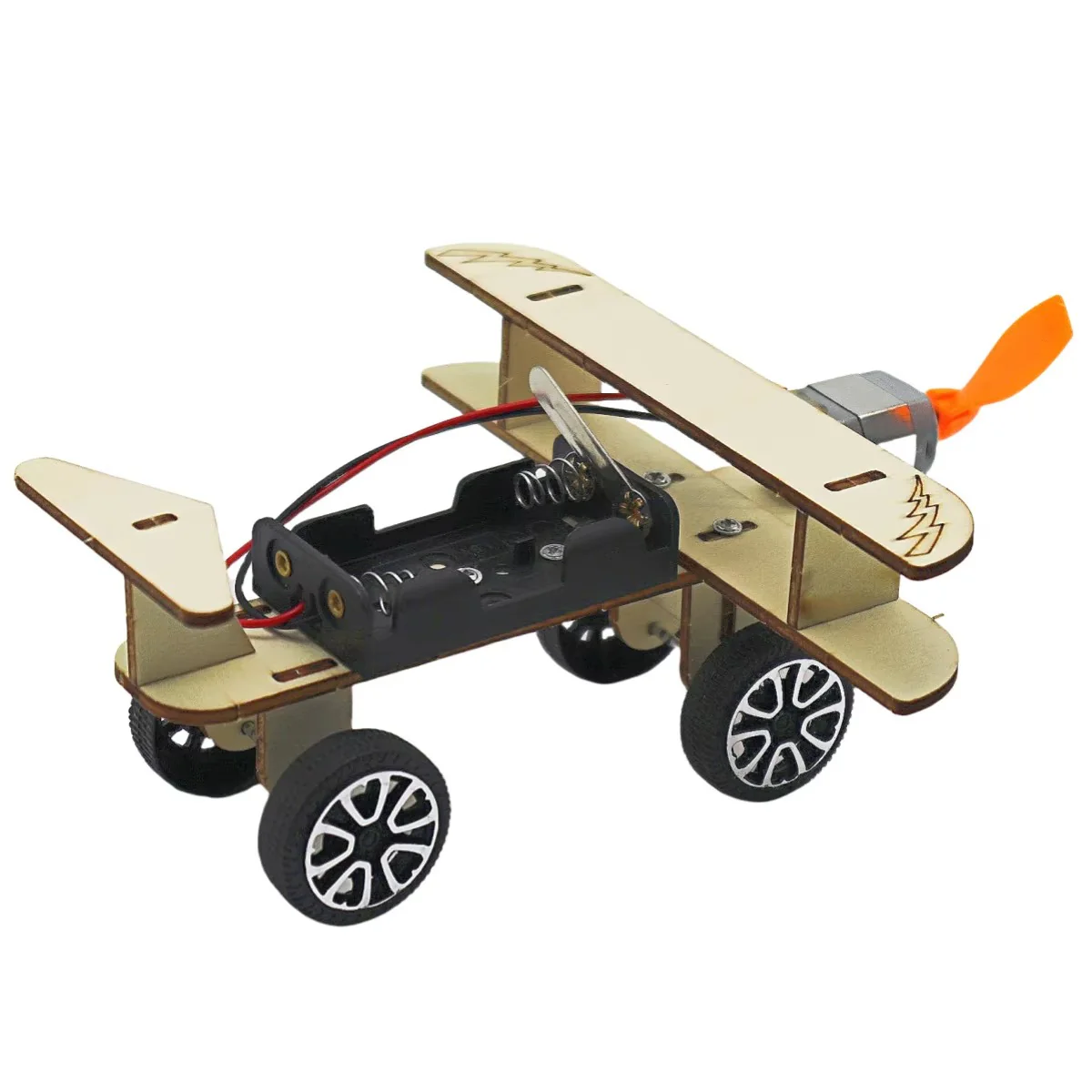 Wooden DIY Aero-Plane Single-Propellor Double-Wing Glider MDF Kit - Image 3