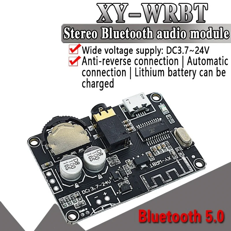 XY-WRBT Bluetooth Audio Receiver Board 5.0 Mp3 Lossless Decoder Board Wireless Stereo Amplifier - Image 4