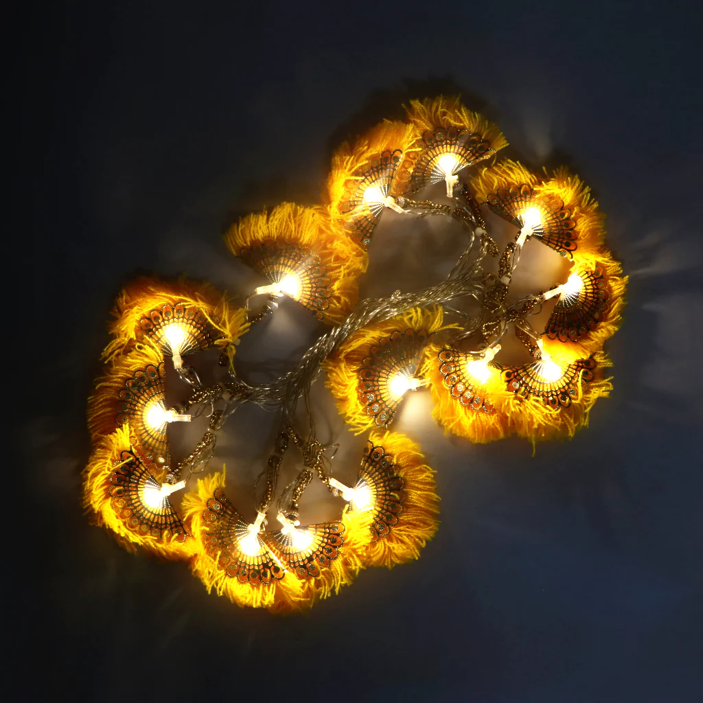 Yellow Thread Fan Pankha 14 LED String Fairy Lights - Image 4