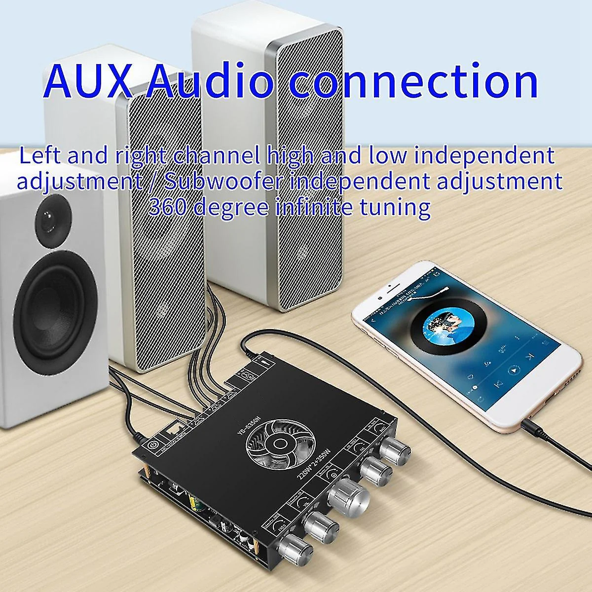 YS-S350H 2.1 Channel Bluetooth Digital Subwoofer Amplifier Board 220Wx2+350W - Image 3