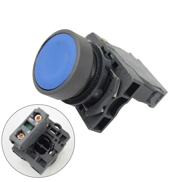 XB5 22.5mm Momentary Flush Push Switch Button Normally Open with ZBE-101 Contact Block - Image 10