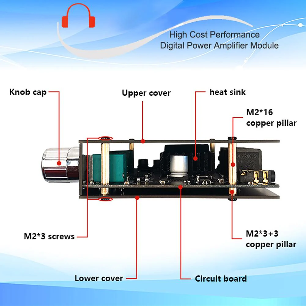 ZK-MT21 2.1 Channel Bluetooth Digital Amplifier Board 50WX2+100W - Image 9